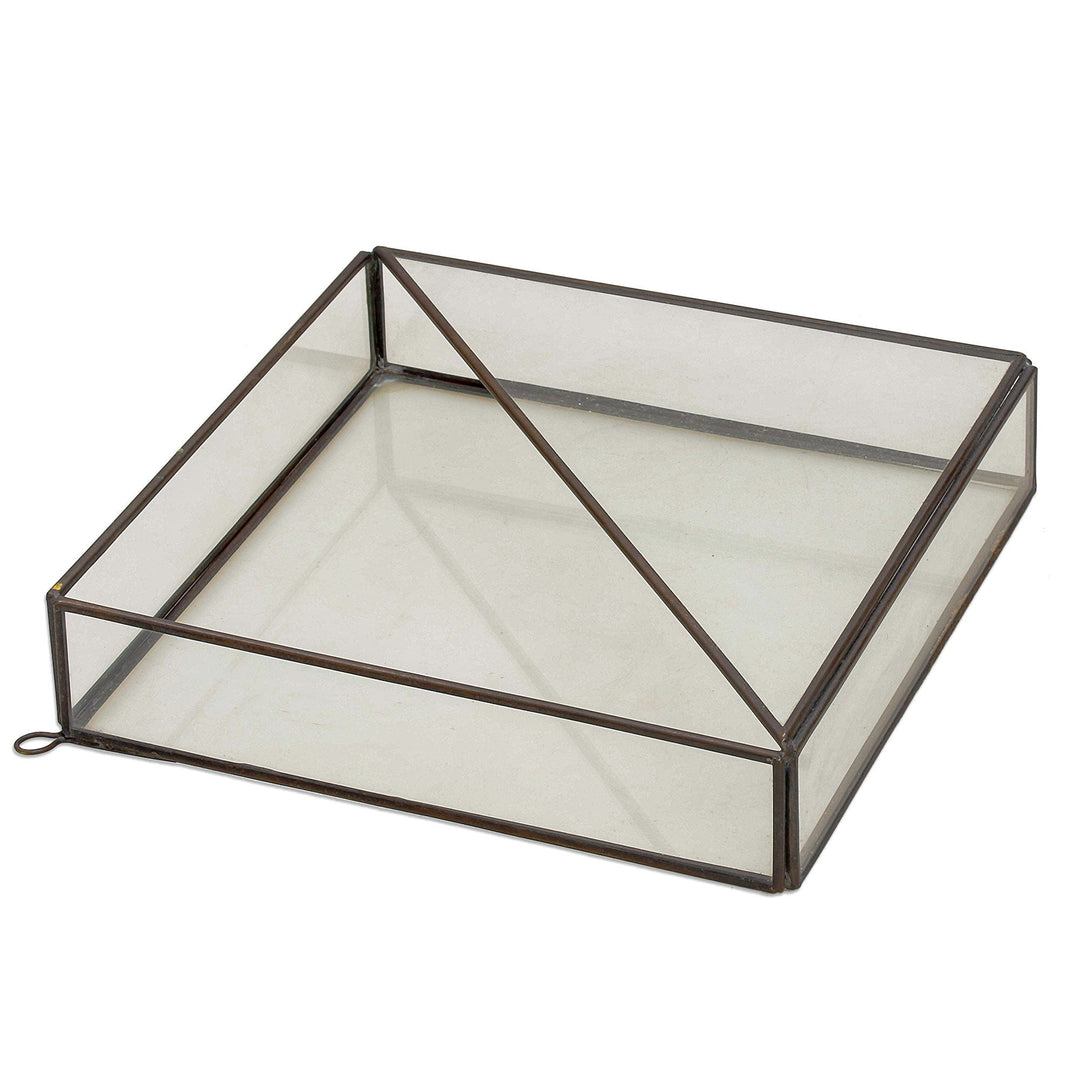 Handmade Javanese Glass and Brass Plant Terrarium - Garden Desire