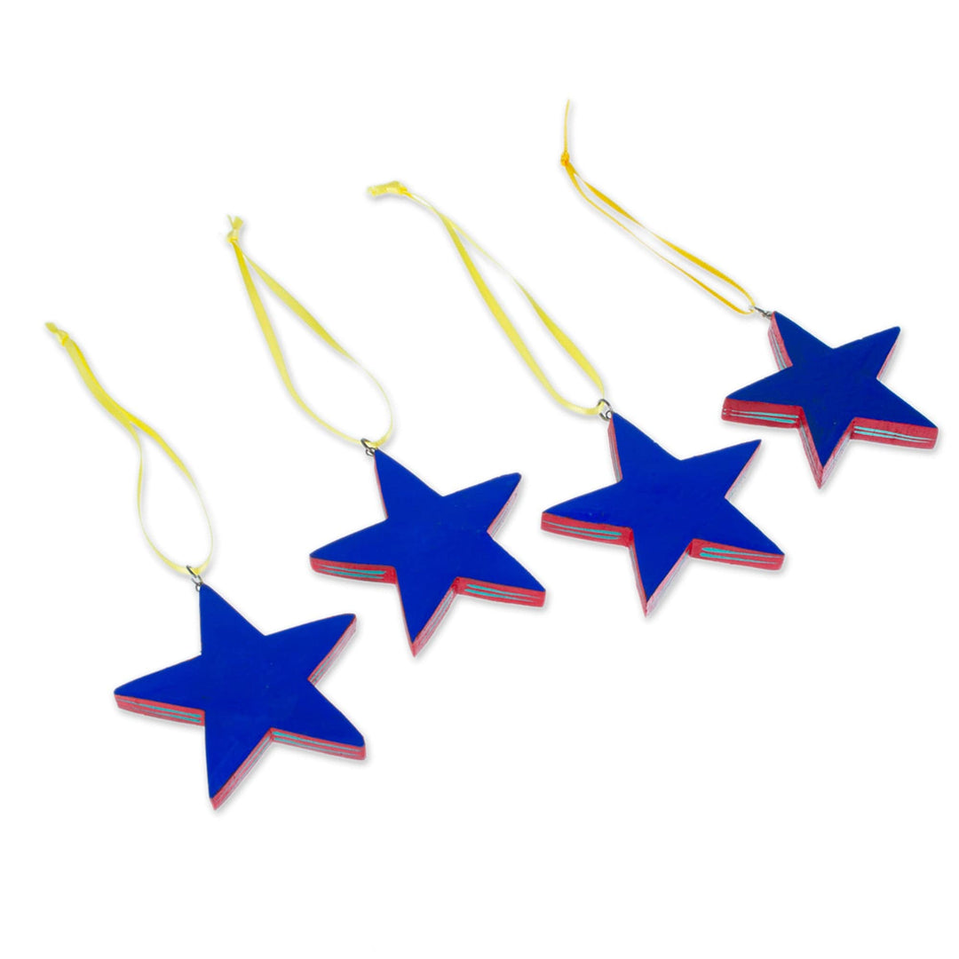 3 Artisan Handcrafted Mexican Alebrije Star Ornaments - Alebrije Star