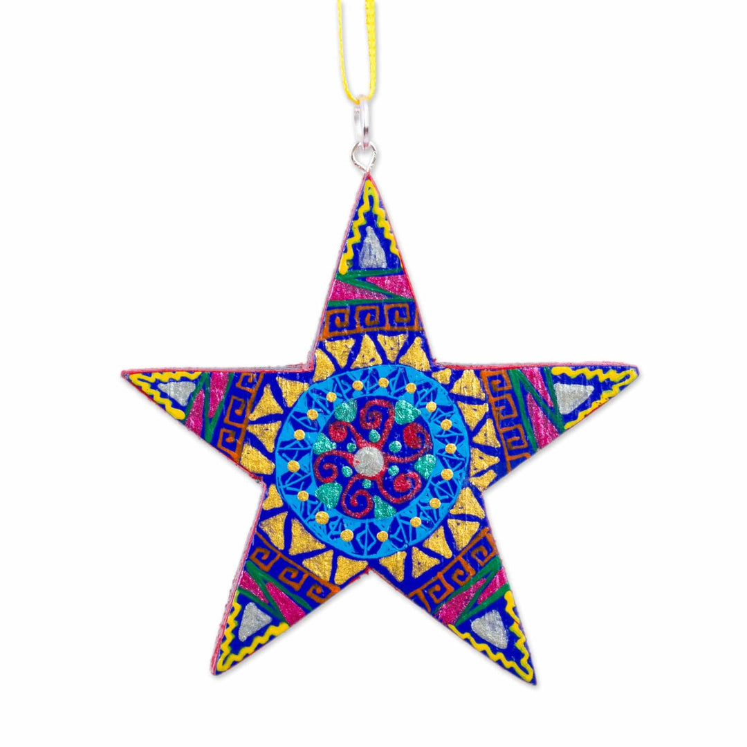 3 Artisan Handcrafted Mexican Alebrije Star Ornaments - Alebrije Star