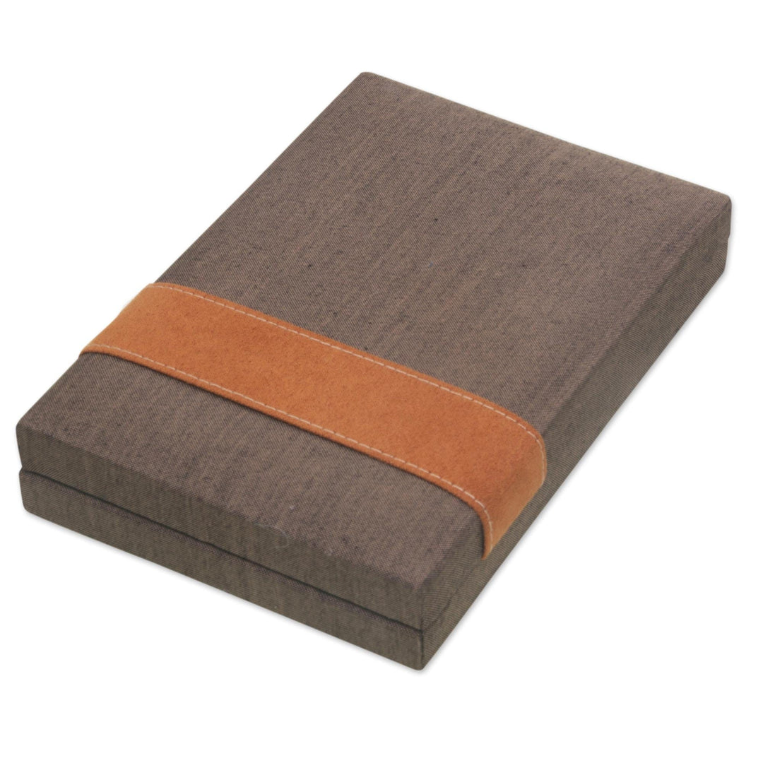 Lavender Floral Silk Scarf with Fringe and Wood Gift Box - Mystic Tundra