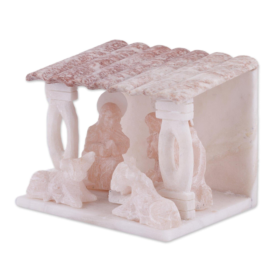 4 Inch Handmade Huamanga Stone Nativity Scene from Peru - Born Unto You