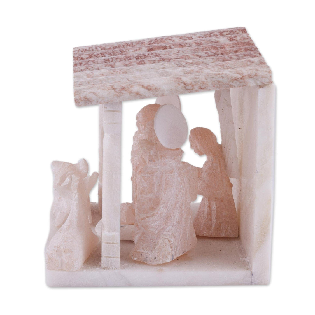 4 Inch Handmade Huamanga Stone Nativity Scene from Peru - Born Unto You