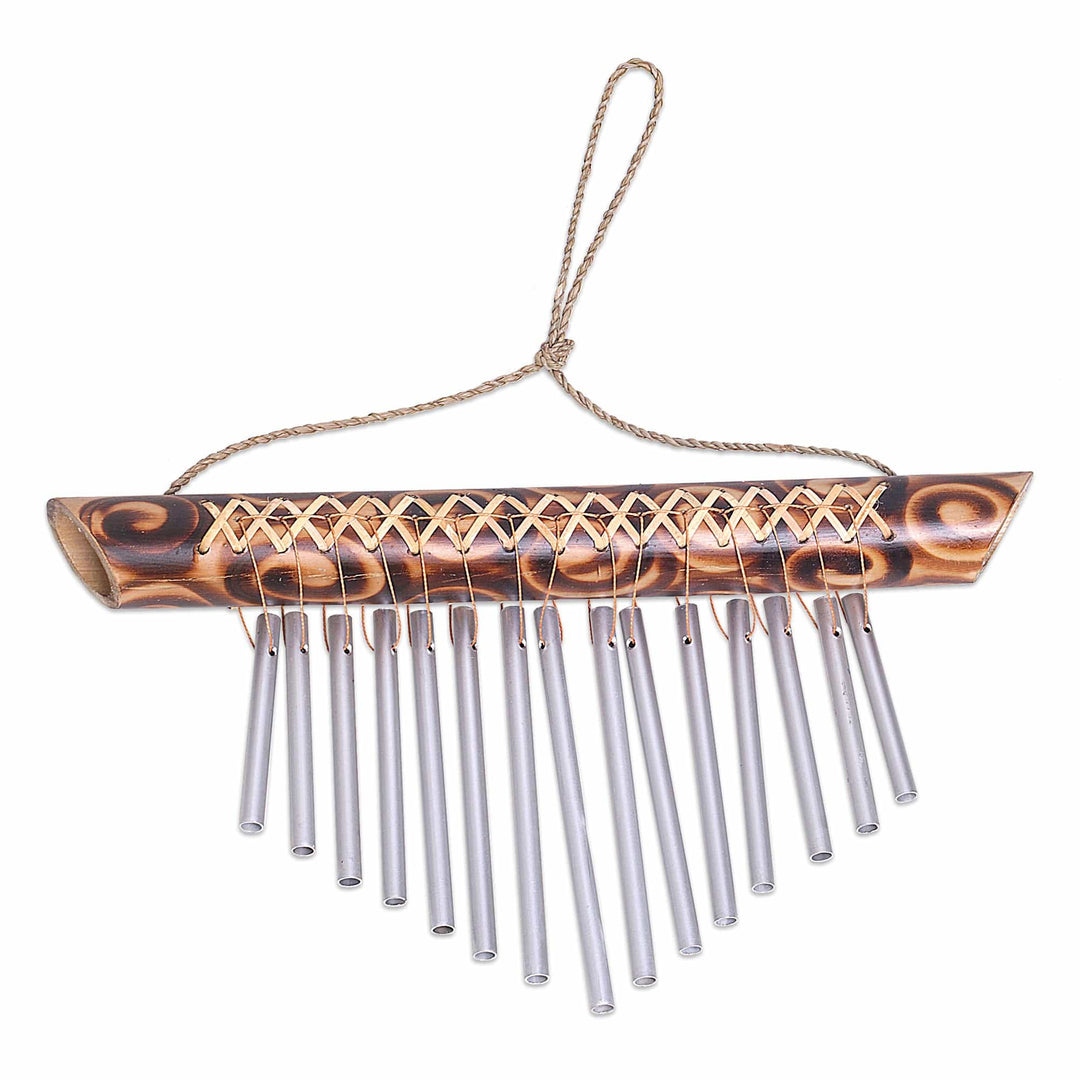 Handmade Bamboo Wind Chime from Bali - Seaside Dancer