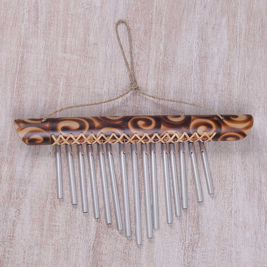 Handmade Bamboo Wind Chime from Bali - Seaside Dancer