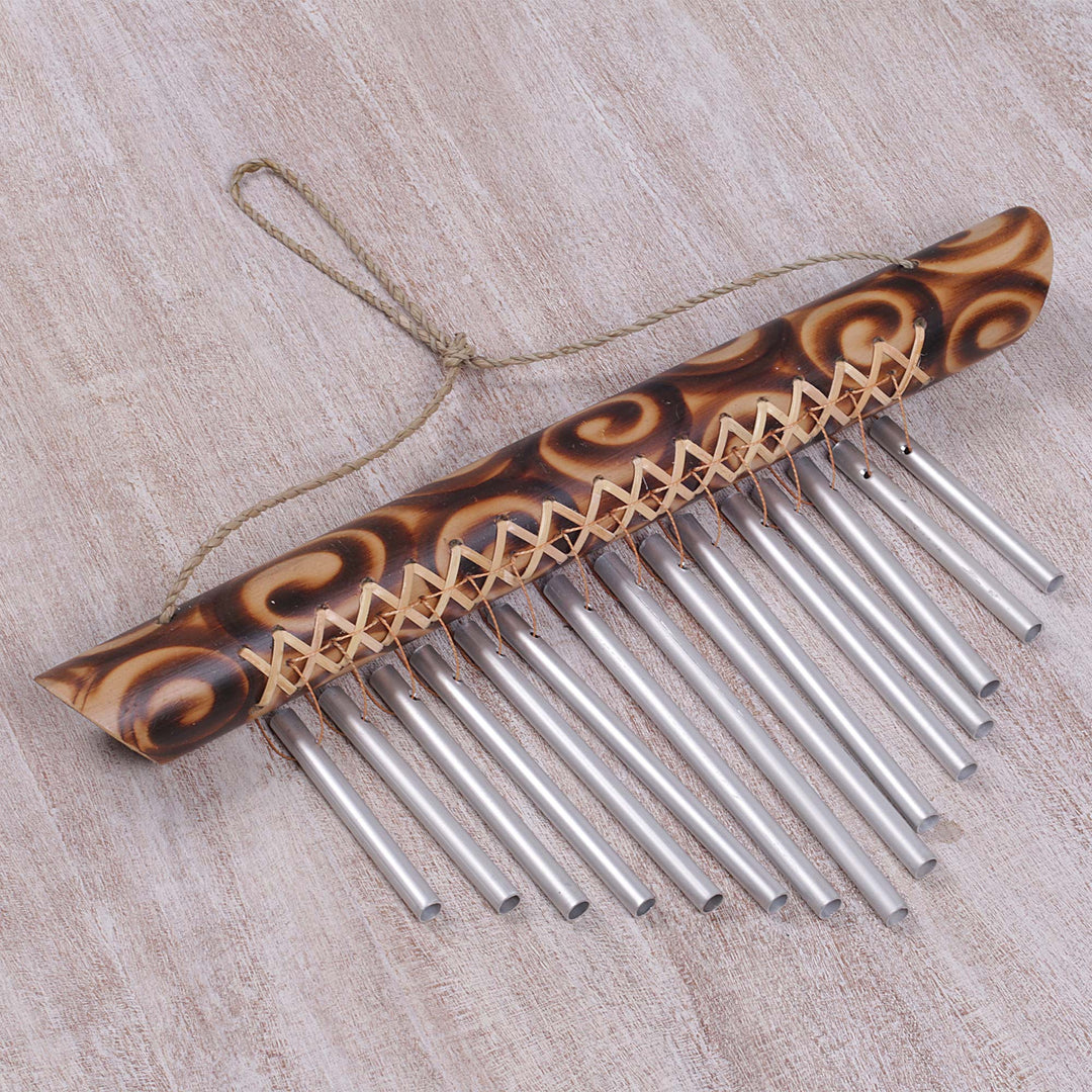 Handmade Bamboo Wind Chime from Bali - Seaside Dancer