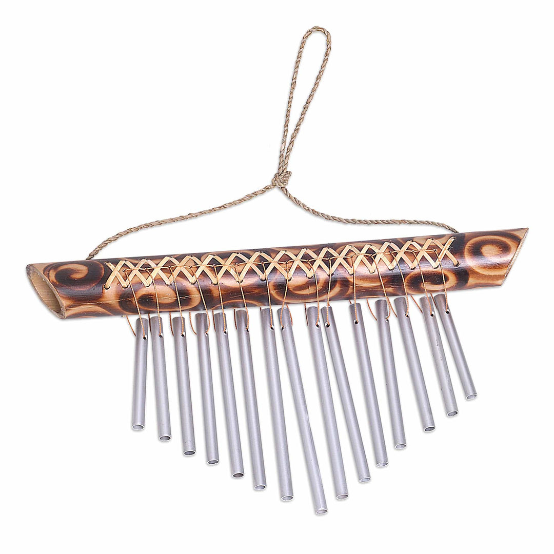 Handmade Bamboo Wind Chime from Bali - Seaside Dancer