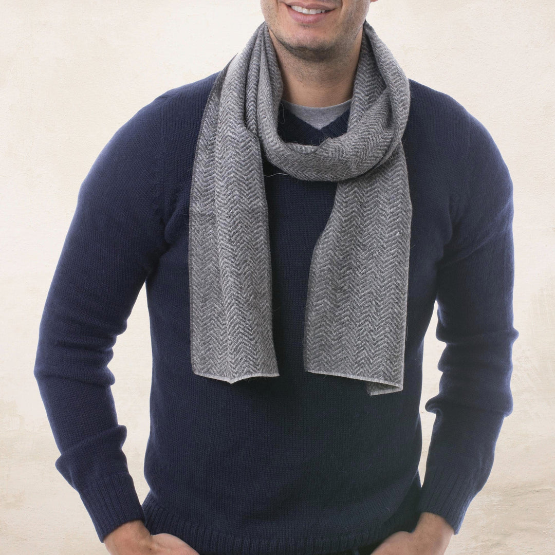 Grey Herringbone