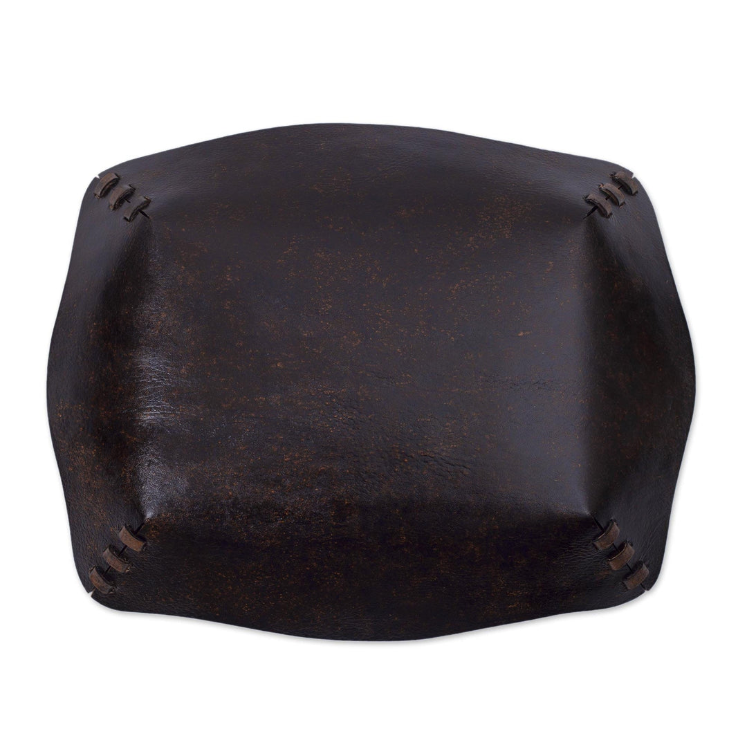 Peru Handcrafted Tooled Leather Colonial Art Theme Catchall - Spanish Viceroy
