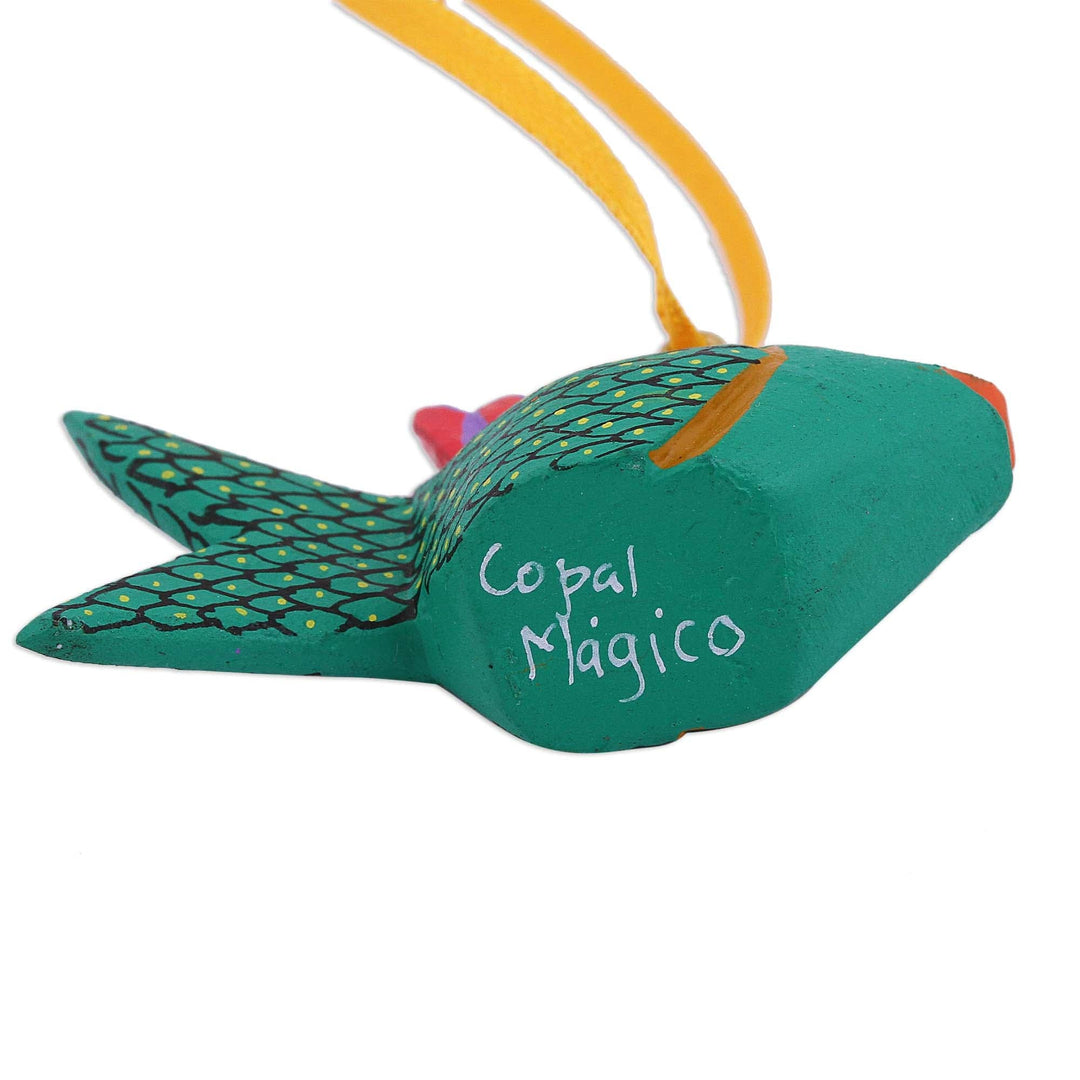 Painted Wood Alebrije Fish Ornaments (Set of 5) from Mexico - Sweet Fish