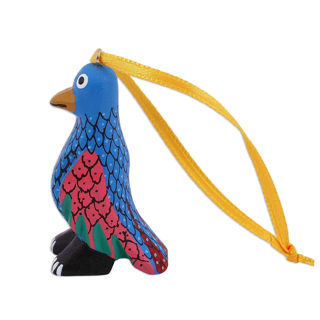 Wood Alebrije Penguin Ornaments (Set of 5) from Mexico - Sweet Penguins