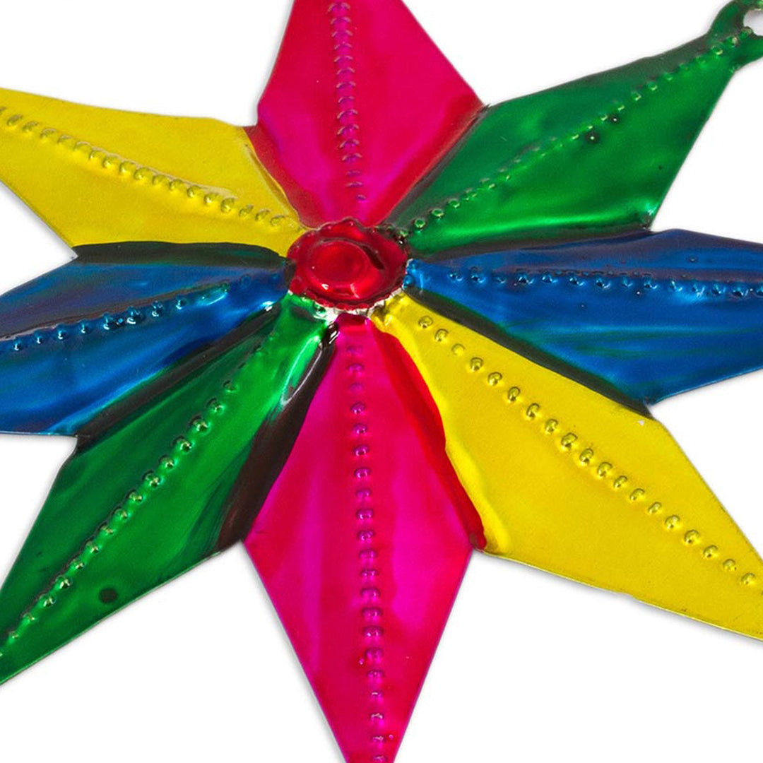 Mexican Artisan Crafted Tin Star Ornaments (set of 6) - Guiding Stars