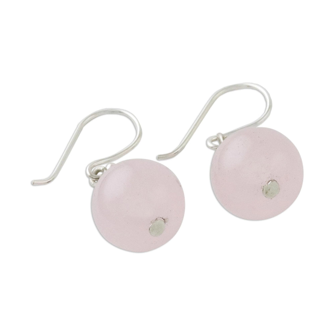 Rose Quartz and Garnet Beaded Dangle Earrings - Sweet Candy