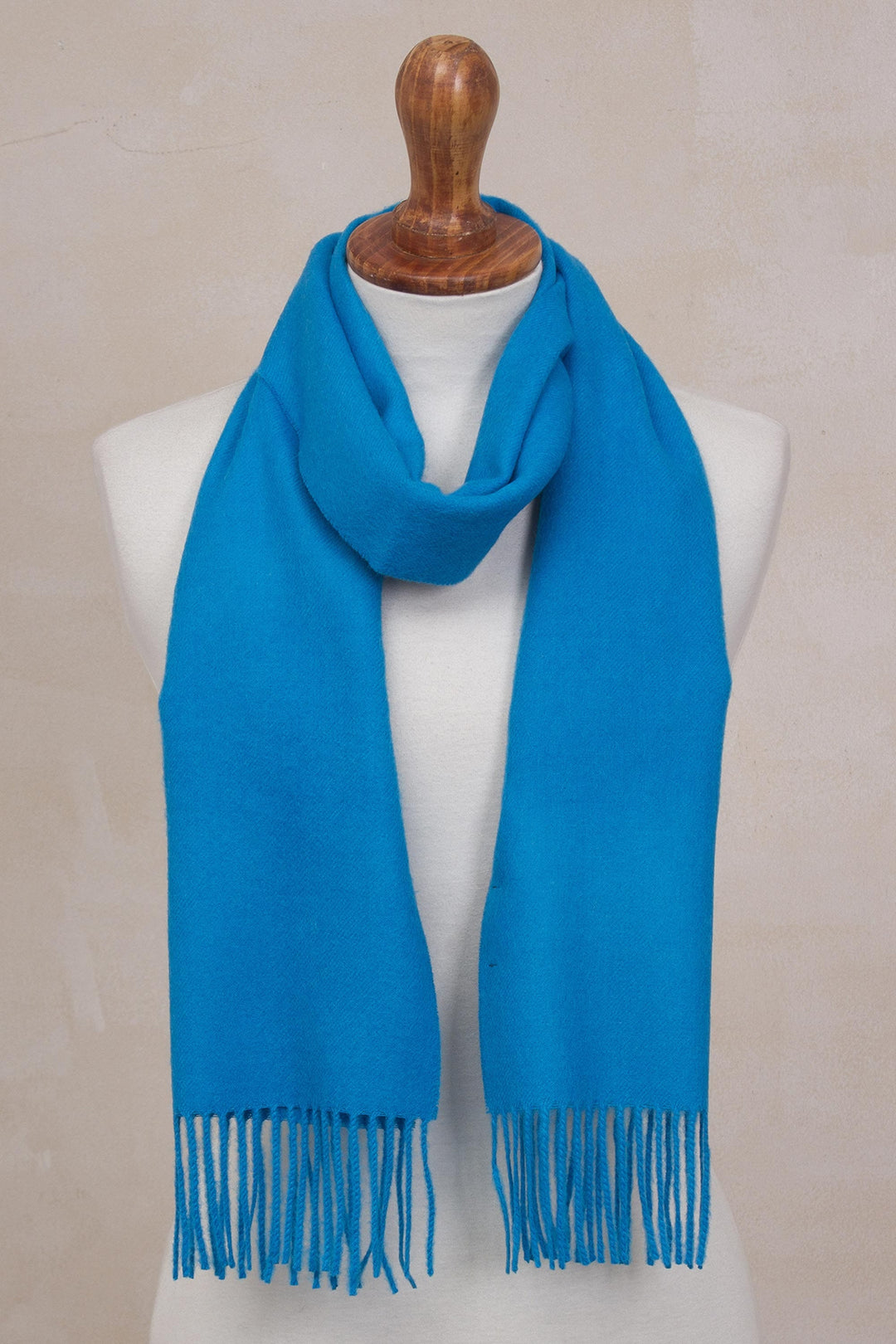 100% Baby Alpaca Azure Blue Scarf - Azure Embrace