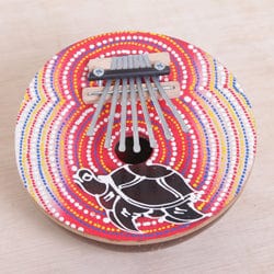 Handmade Coconut Shell and Wood Turtle Kalimba Thumb Piano - Joyous Turtle