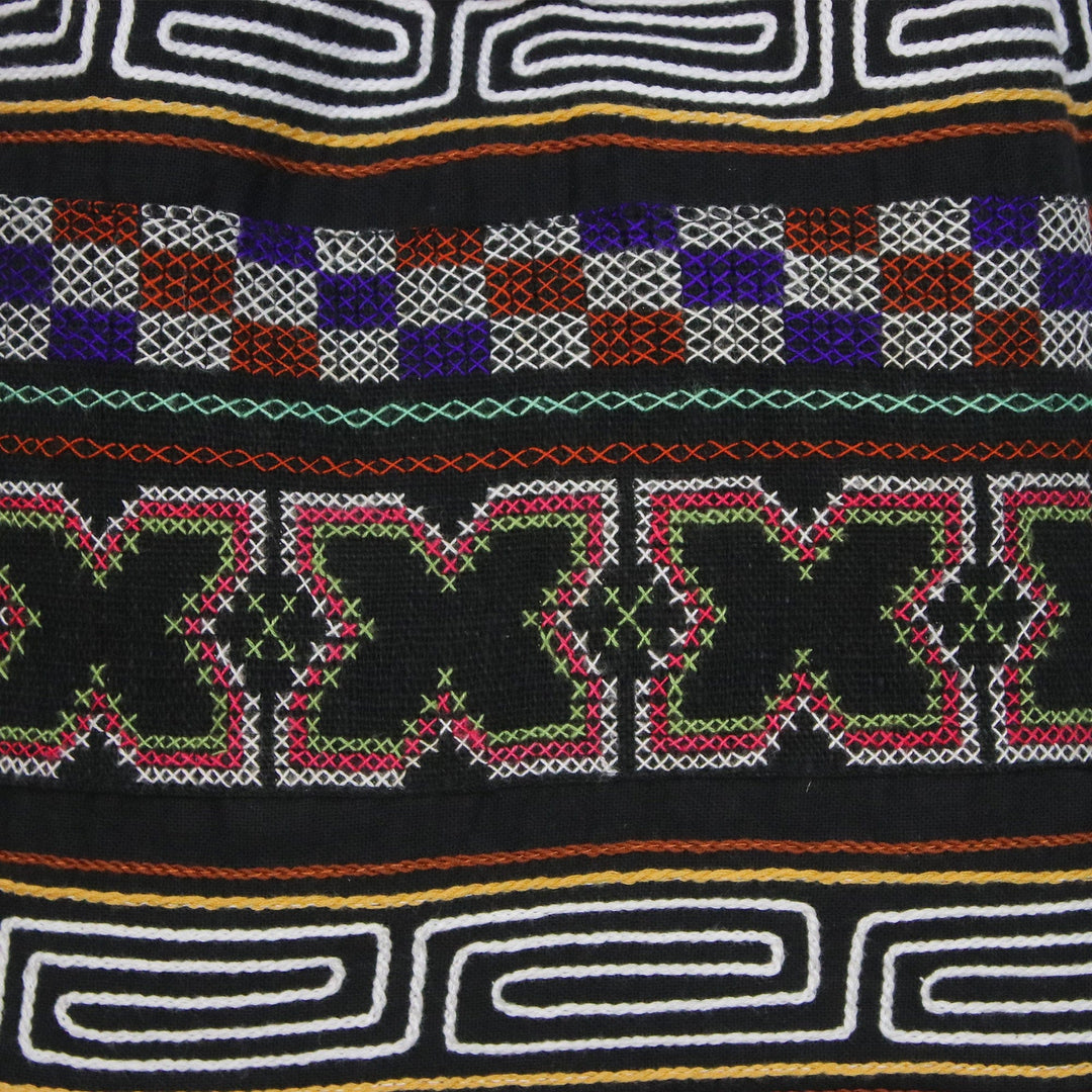 X-Motif Cotton Blend Shoulder Bag from Thailand - Beautiful Hillside