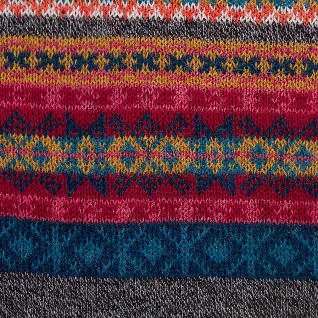 Multicolored 100% Alpaca Neck Warmer from Peru - Multicolored Inca