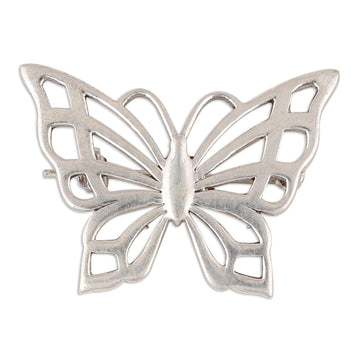 Sterling Silver Butterfly Brooch Crafted in - Dainty Butterfly