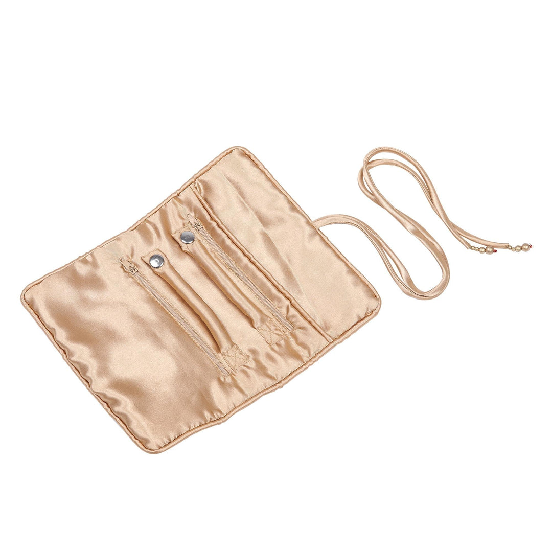 Multicolored Cotton Jewelry Roll Crafted in India - Multicolored Keeper