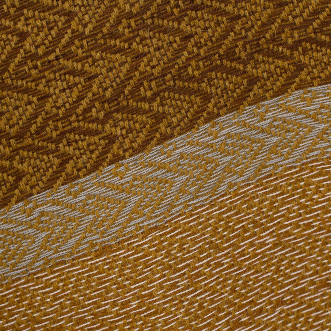 Handwoven Striped Alpaca Blend Shawl from Peru - Exotic Celebration