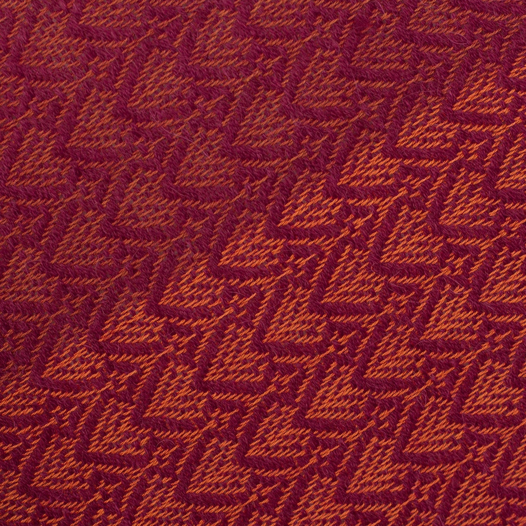 Hand Woven Striped Alpaca Blend Shawl from Peru - Inviting Beauty