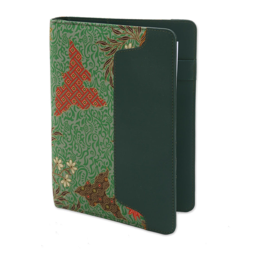 Handmade Batik Cotton Planner in Blue from Indonesia - Writer's Eden