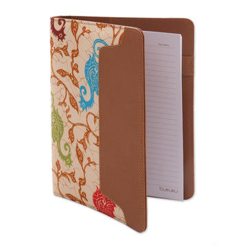 Handmade Faux Leather Planner in Brown from Indonesia - Reef-Side Writer