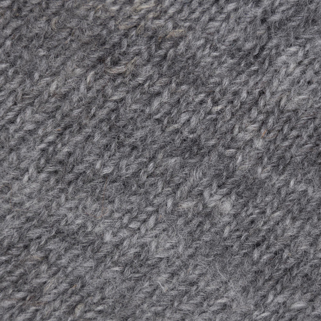 Knit 100% Alpaca Neck Warmer in Smoke from Peru - Natural Smoke