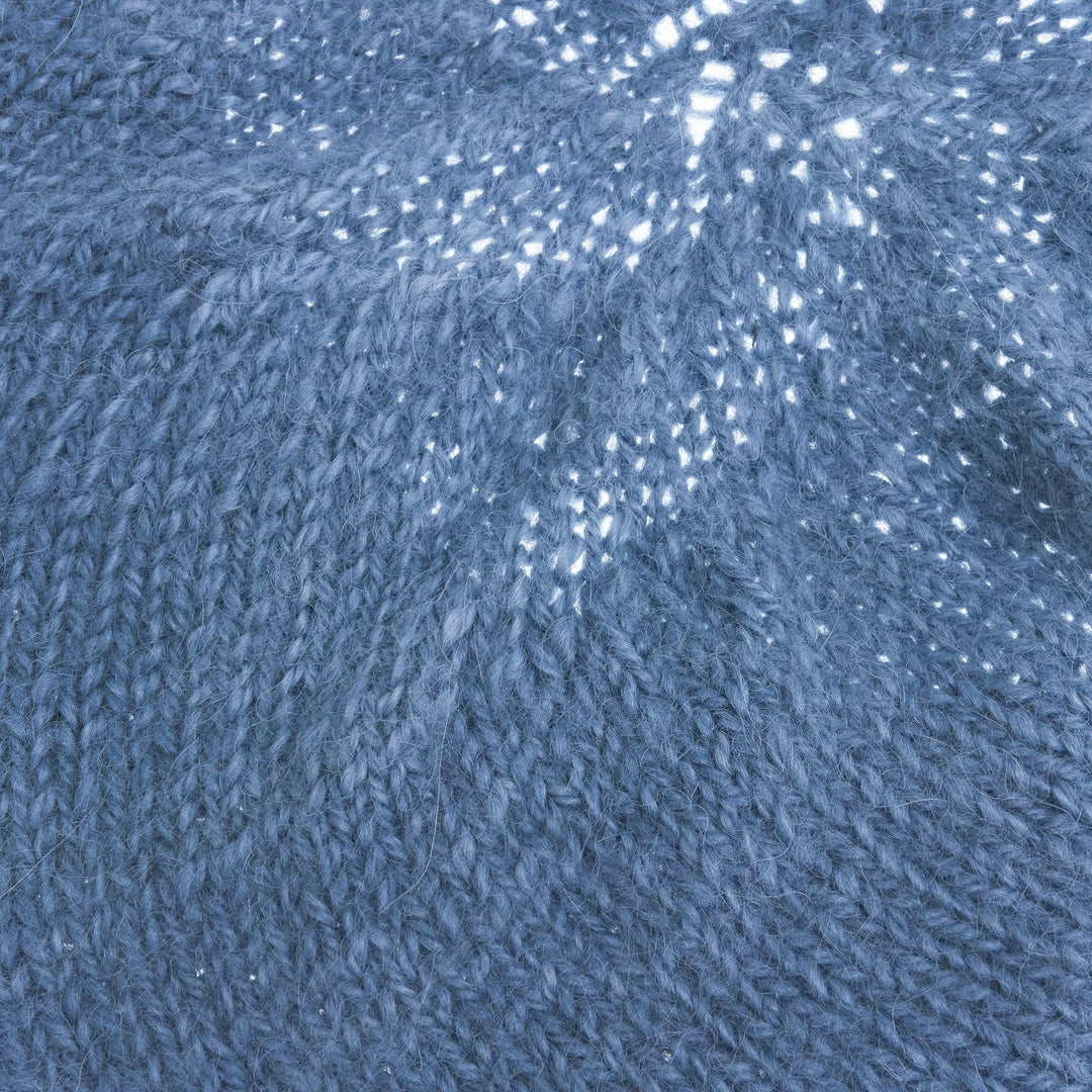 Knit 100% Alpaca Wool Beret in Cadet Blue from Peru - Parisian Andes in Cadet Blue