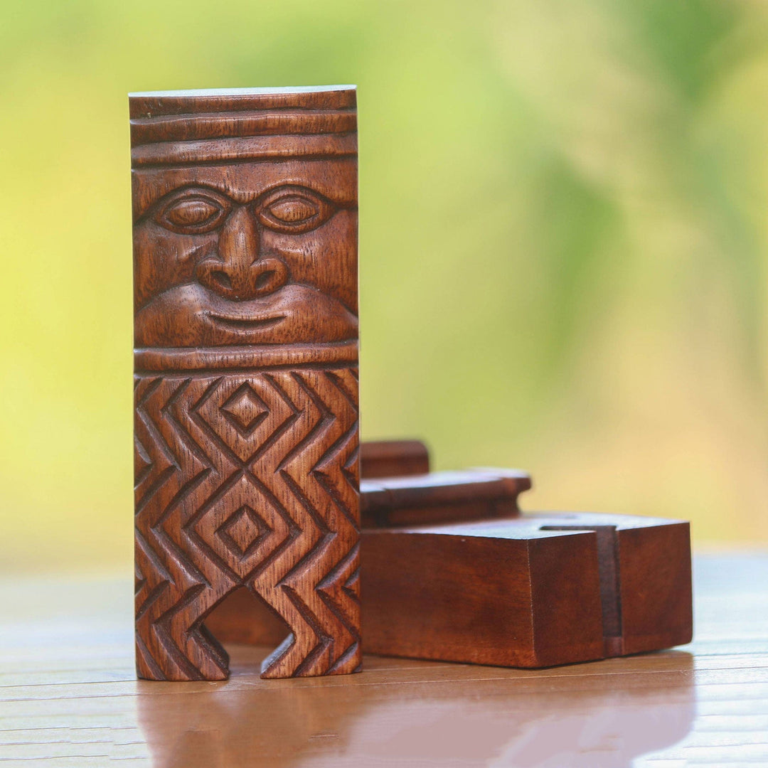 Ethnic Suar Wood Puzzle Box from Bali - Ethnic Tribe