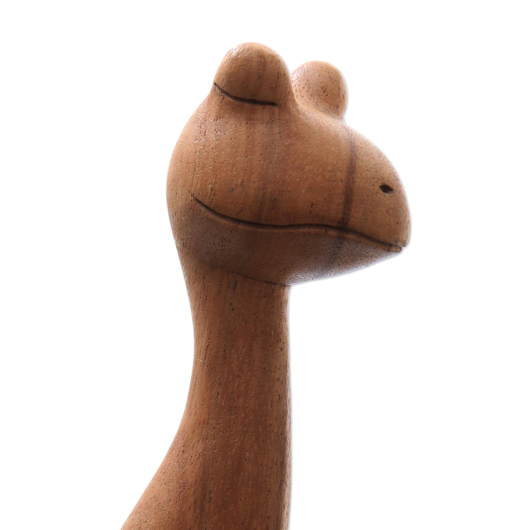 Handmade Suar Wood Gecko Back Scratcher from Bali - Sleepy Gecko