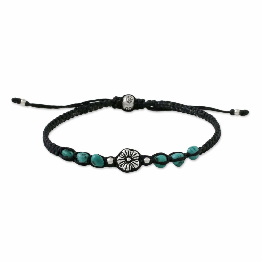 Silver Beaded Floral Bracelet from Thailand - Calm and Tranquil