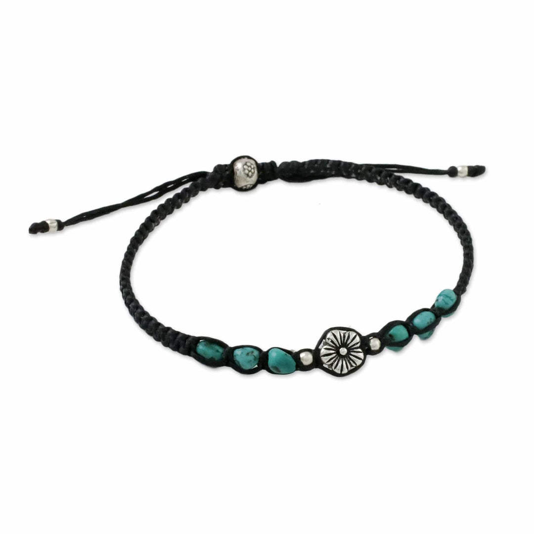 Silver Beaded Floral Bracelet from Thailand - Calm and Tranquil