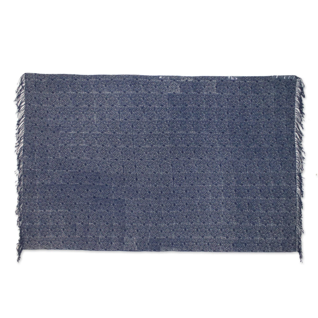 Artisan Crafted Batik Cotton Throw from Thailand - Classic Technique