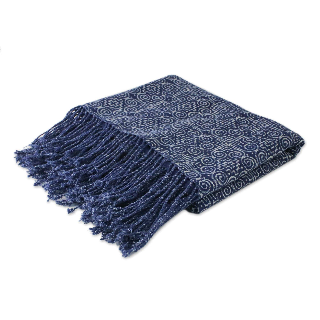 Artisan Crafted Batik Cotton Throw from Thailand - Classic Technique