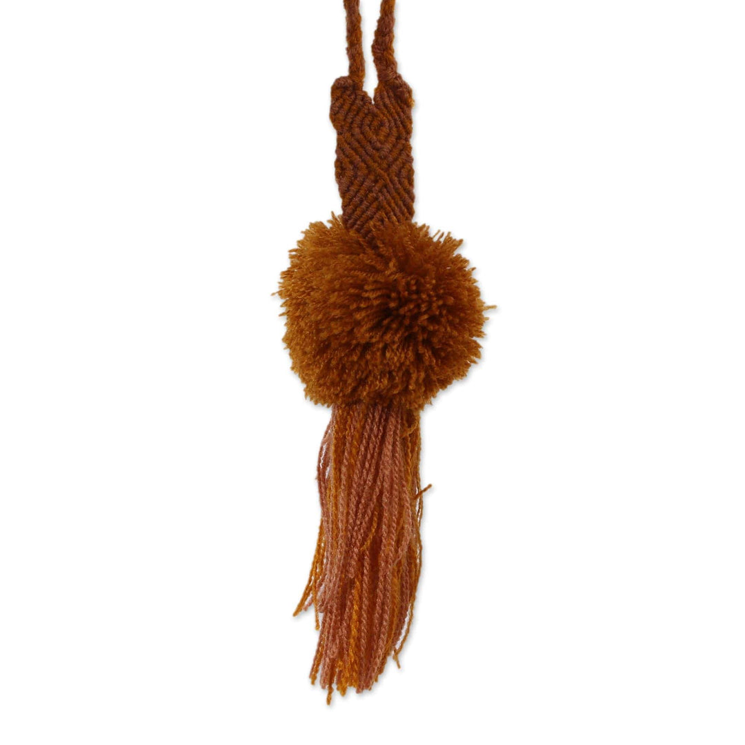 Handcrafted Honey Gold Cotton Pompom Tassels (Set of 4) - Honey Gold