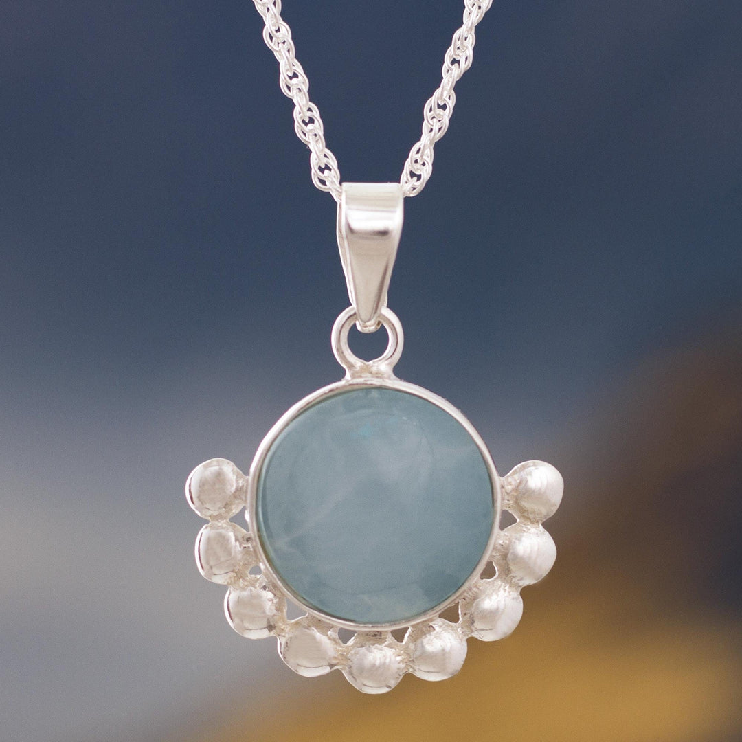 Blue Opal Pendant Necklace - Bauble Delight