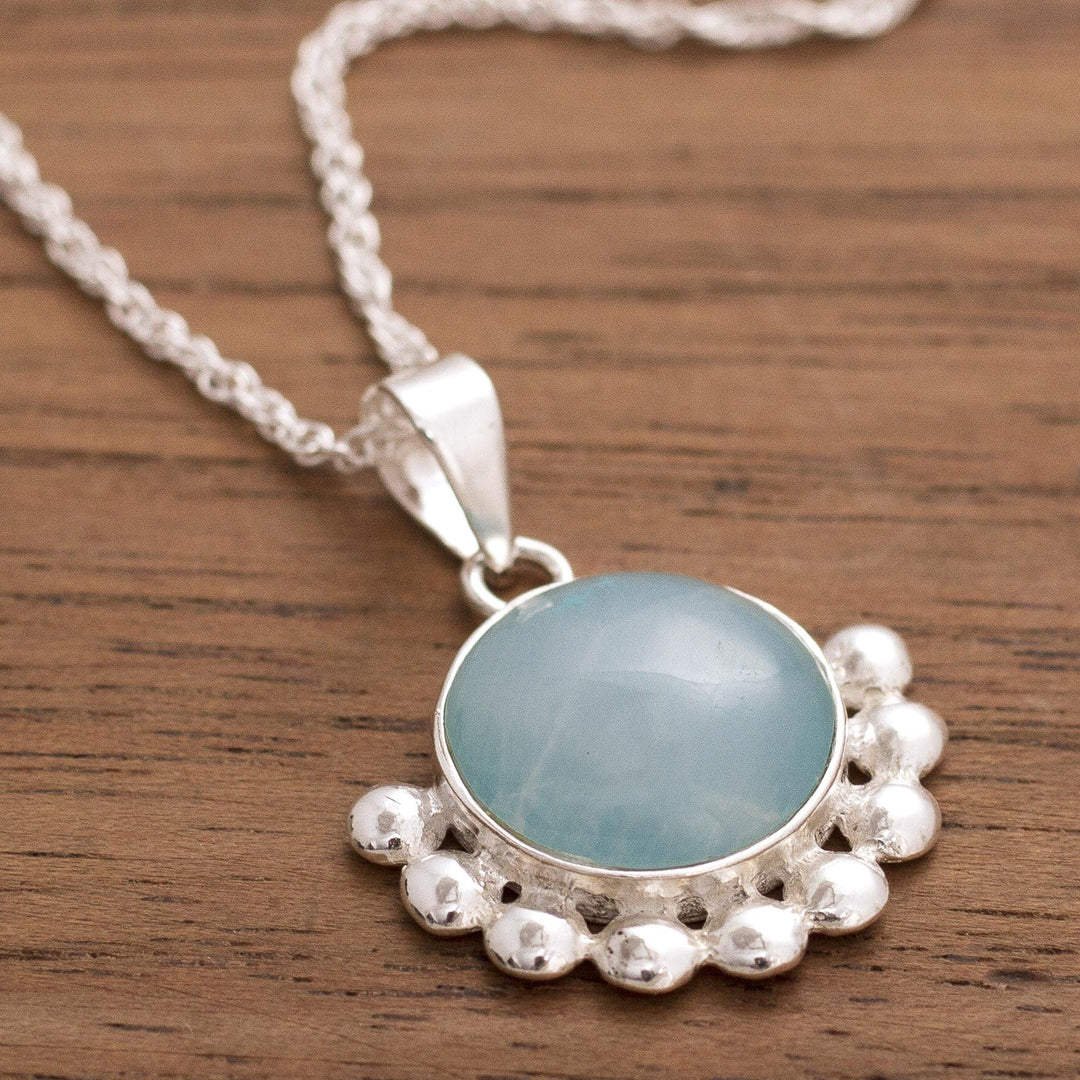 Blue Opal Pendant Necklace - Bauble Delight
