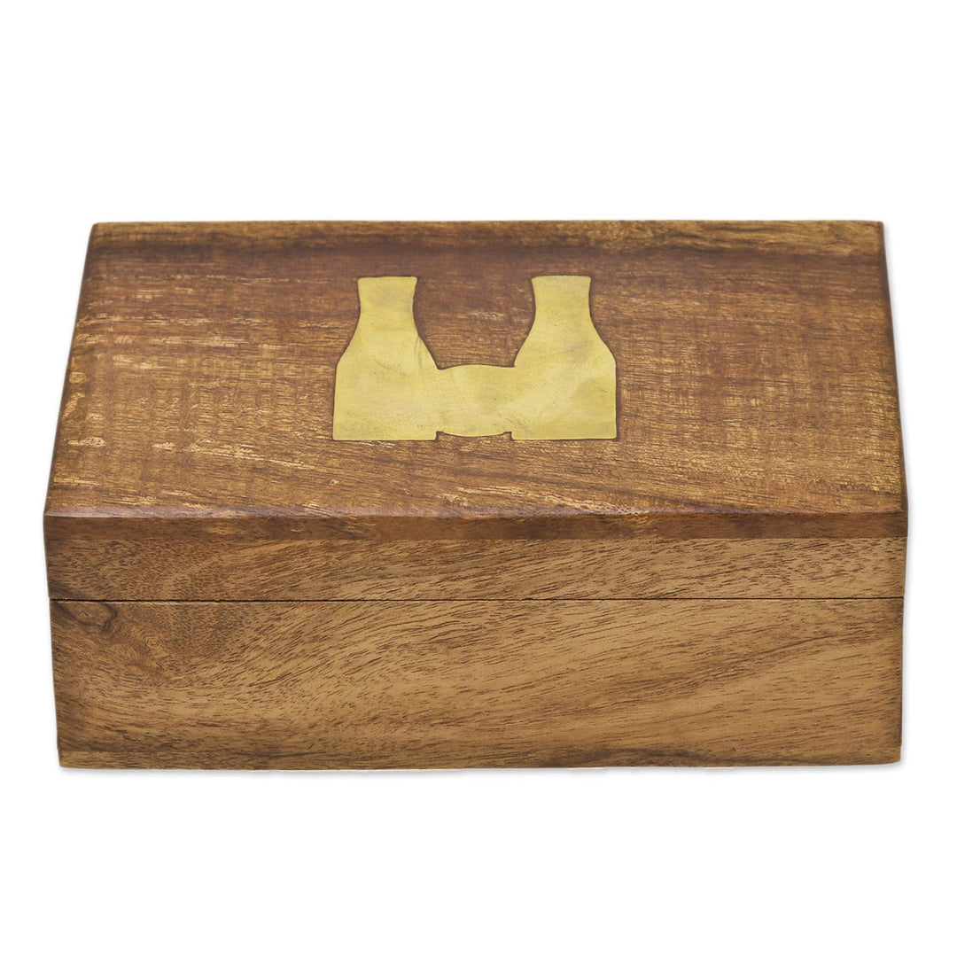 Handcrafted Acacia Wood Bowling Game from India - Strike or Spare