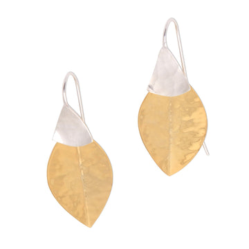 22k Gold Plated Dangle Earrings from Bali - Modern Fall