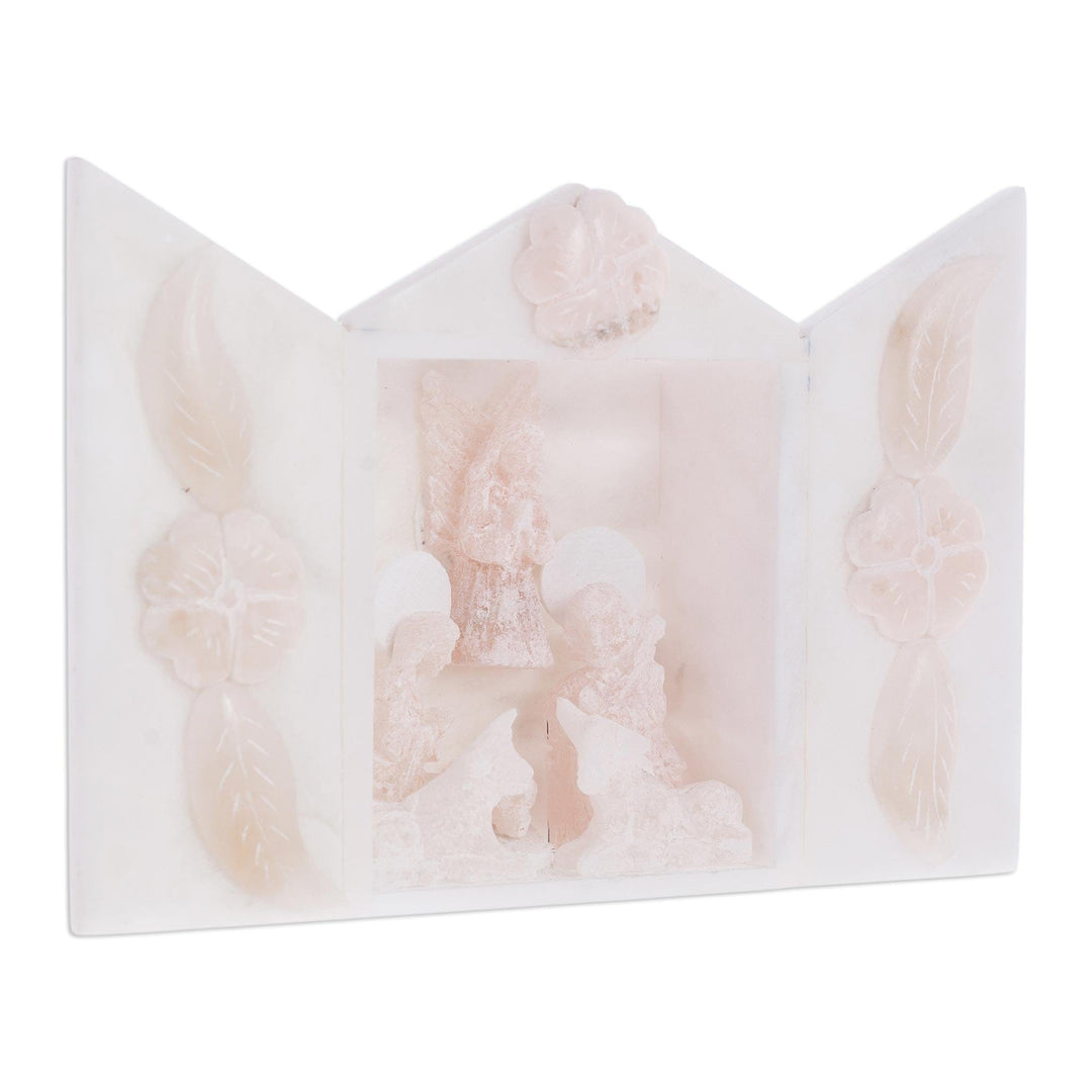 Alabaster Nativity Scene Sculpture from Peru - Nativity of the Earth