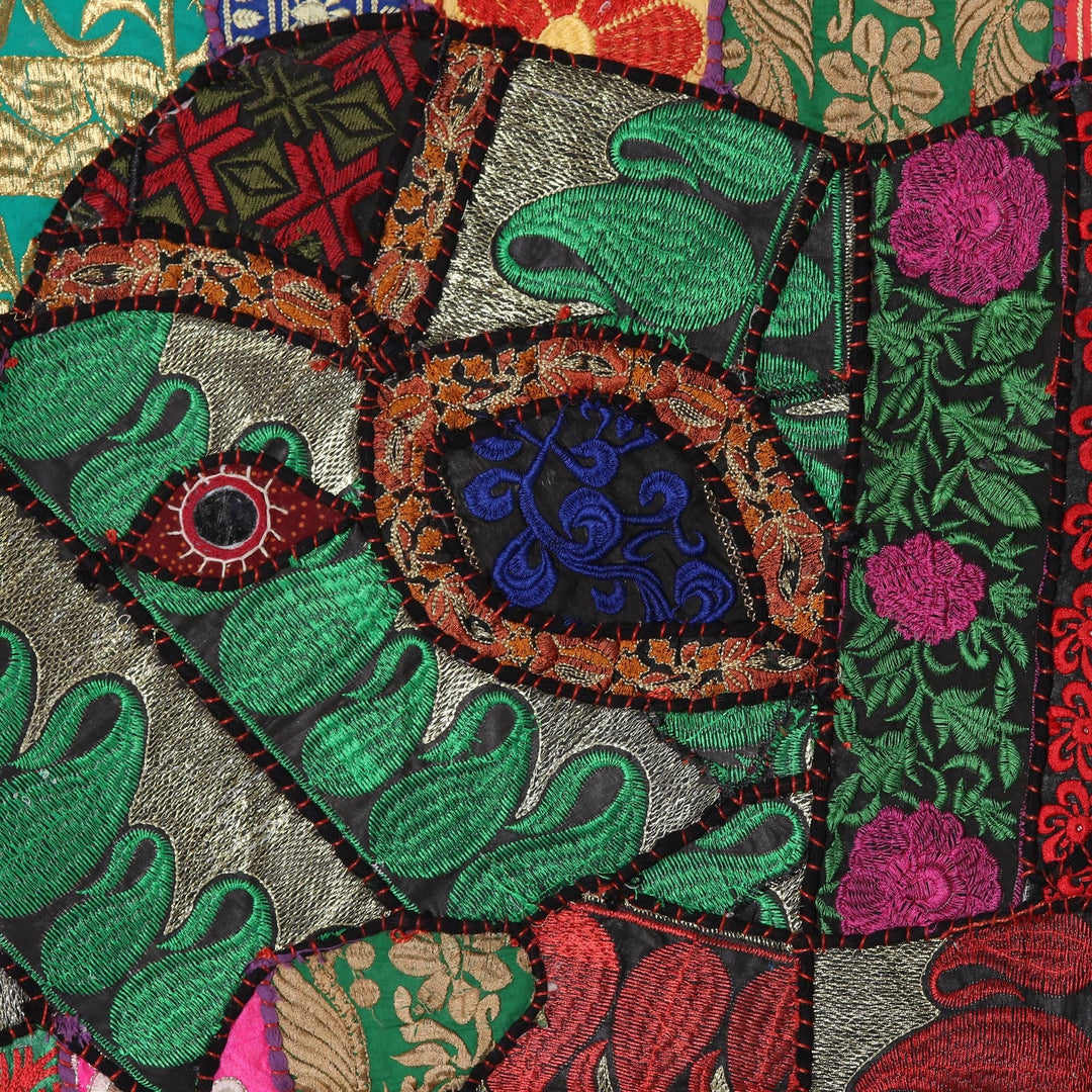 Elephant-Themed Recycled Cotton Blend Wall Hanging - Elephant Color
