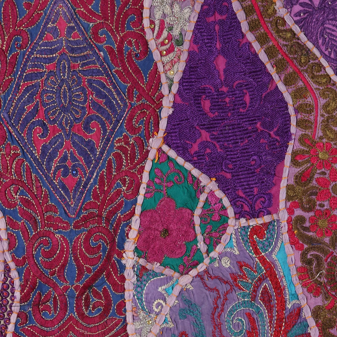 Colorful Recycled Cotton Blend Wall Hanging - Garden Glory