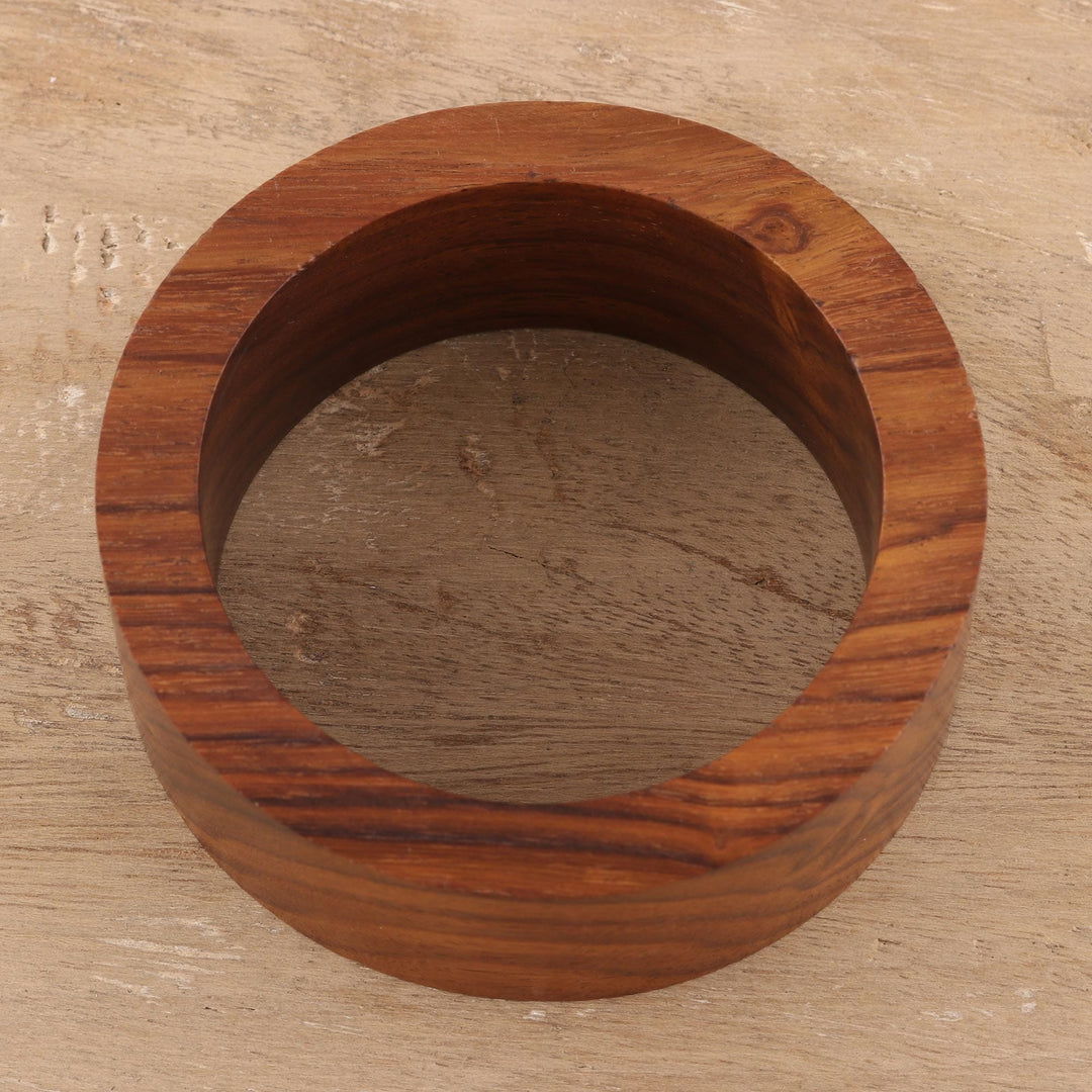 Natural Mango Wood Bangle Bracelet - Natural Grain