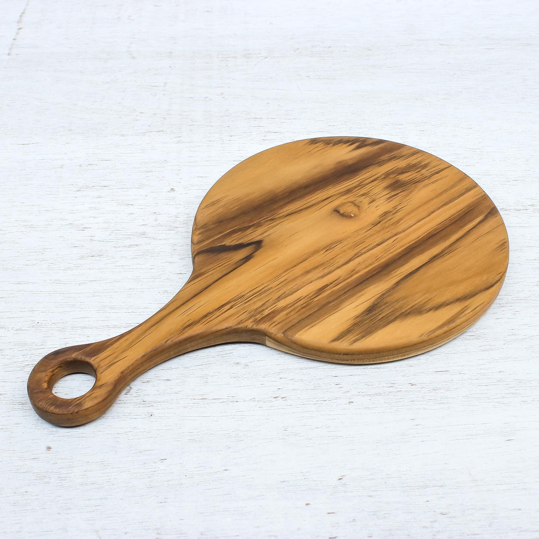 Circular Teak Wood Cutting Board Crafted in Thailand - Cook with Passion