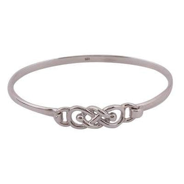 Sterling Silver Bangle Bracelet - Irish Knot