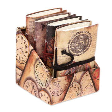 Animal-Themed Cotton Journals from India (Set of 4) - Timeless Animals
