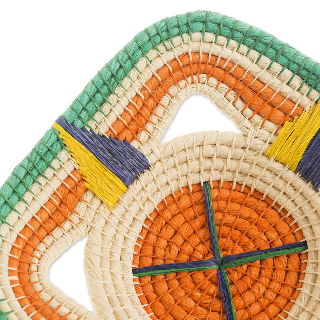 Handwoven Chambira Tree Fiber Decorative Basket from Peru - Jungle Compass