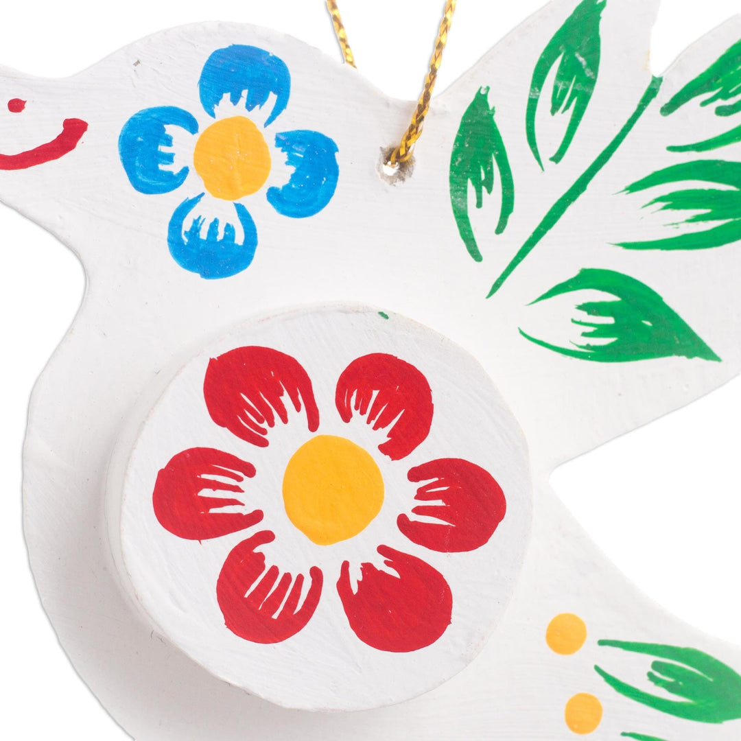 Floral Papier Mache Hummingbird Ornaments (Set of 4) - Ayacucho Hummingbirds