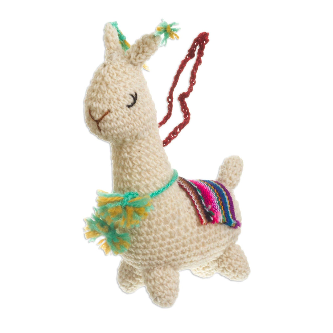 Hand Crocheted Wool Llama Ornaments (Set of 3) - Little Llamas