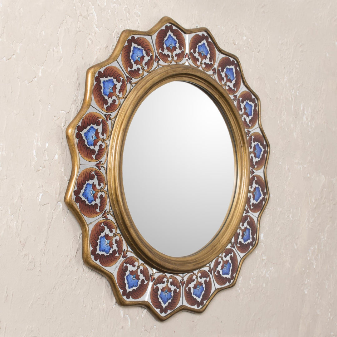 Starry Reverse-Painted Glass Wall Mirror - Bouquet Star